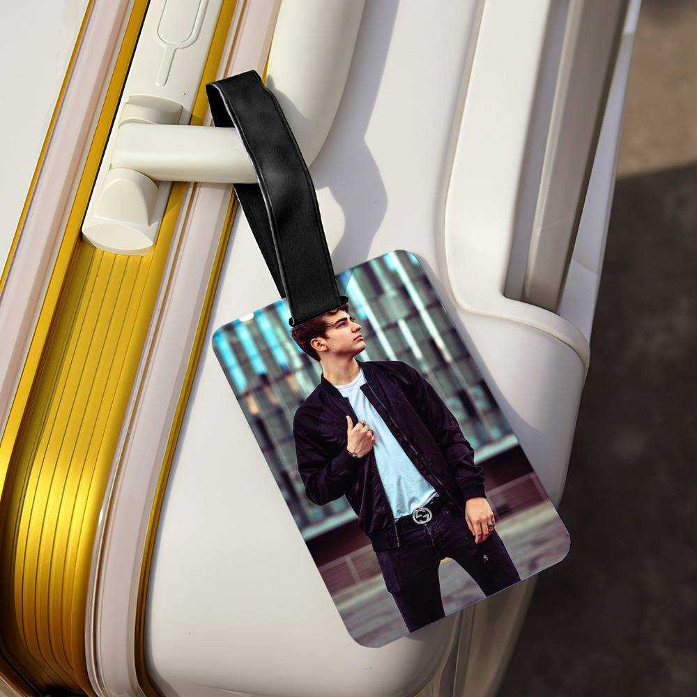 Colby Brock Luggage Tag Classic Celebrity Luggage Tag Colby Brock In A Pool by Colby Brock Luggage Tag