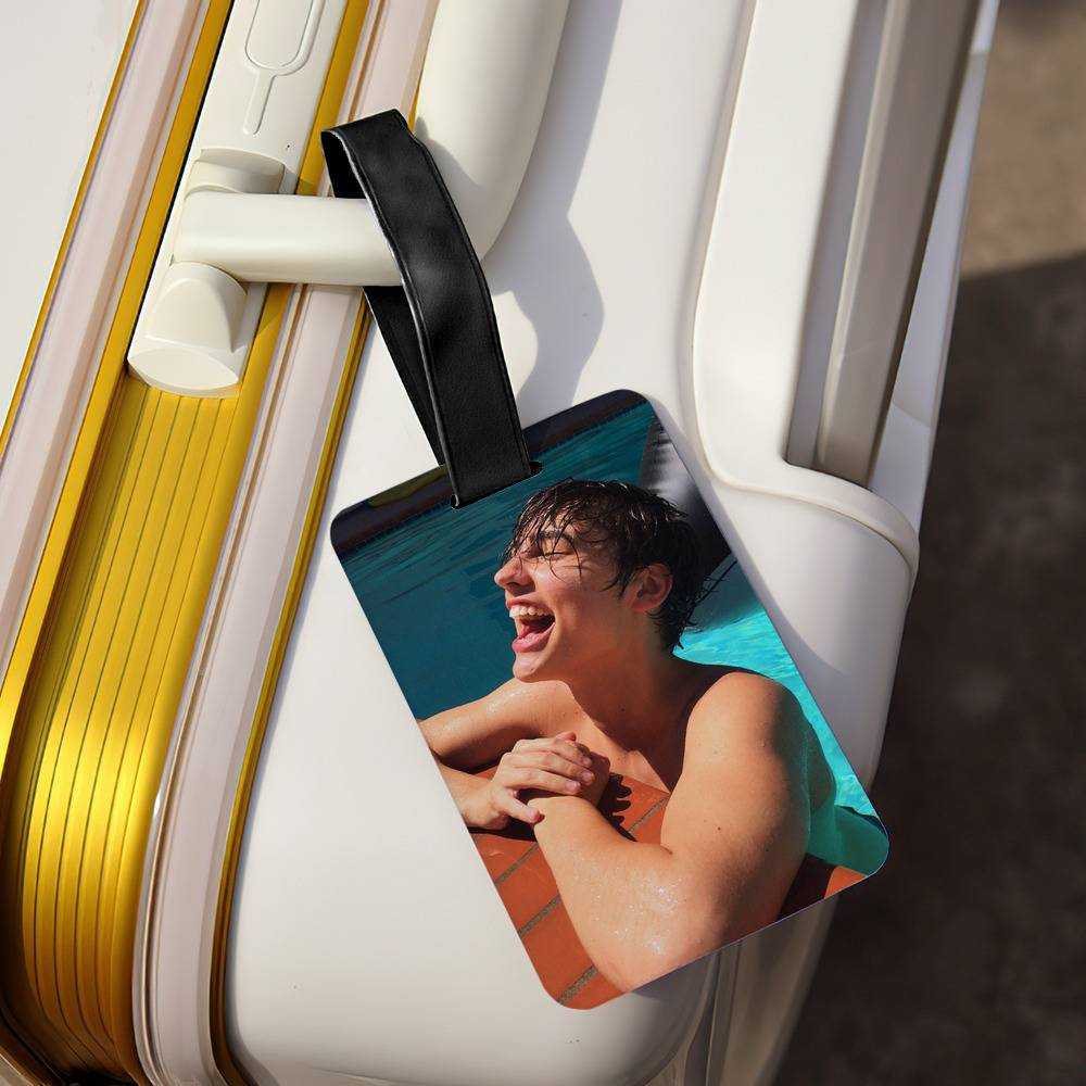 Colby Brock Luggage Tag Classic Celebrity Luggage Tag Without Him by Colby Brock Luggage Tag