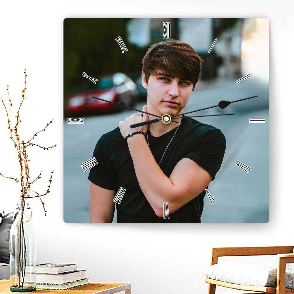 Colby Brock Square Wall Clock Home Decor Wall Clock Gifts for Colby Brock Fans Colby Brock Photo Wall Clock