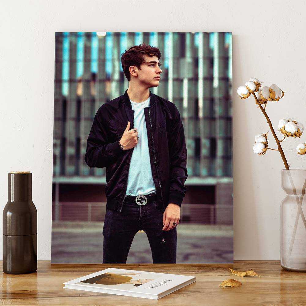 Colby Brock Canvas Classic Celebrity Canvas Colby Brock In A Pool by Colby Brock Canvas