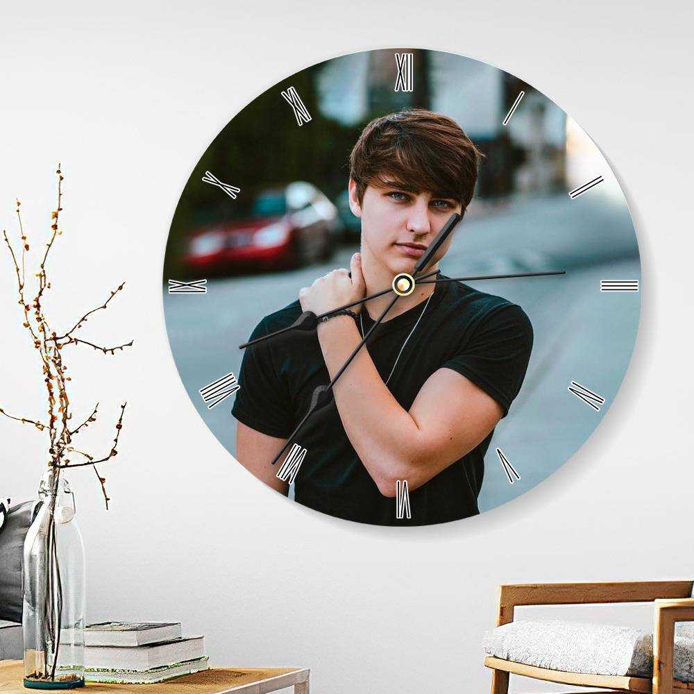 Colby Brock Round Wall Clock Home Decor Wall Clock Gifts for Colby Brock Fans Colby Brock Photo Wall Clock