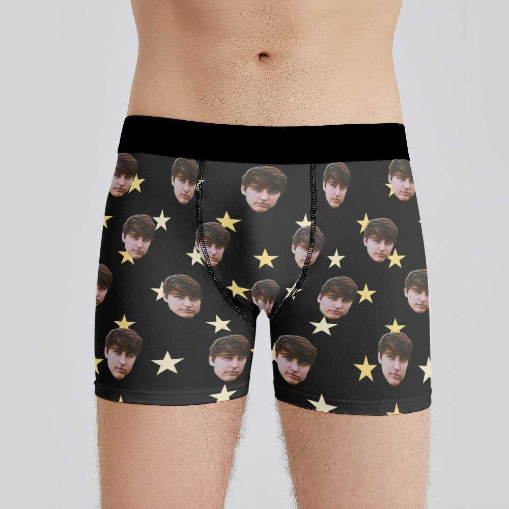 Colby Brock Boxers Custom Photo Boxers Men's Underwear Little Star Boxers Black