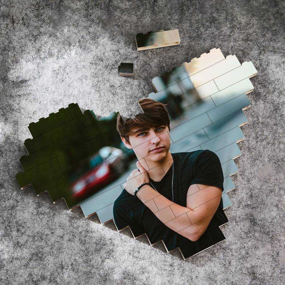 Colby Brock Merch Heart Shape Building Blocks Gift for Fans Colby Brock Photo Building Blocks