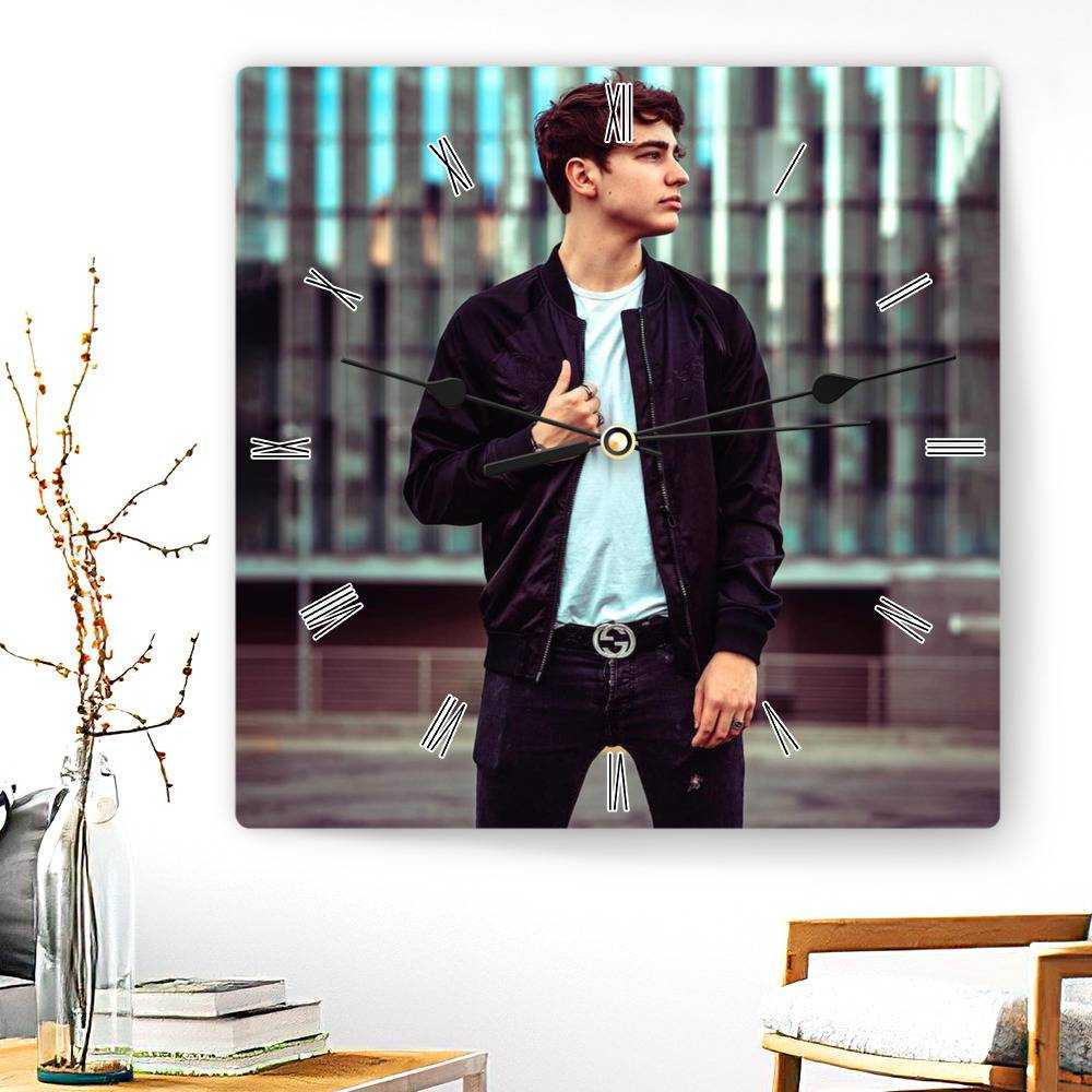 Colby Brock Square Wall Clock Home Decor Wall Clock Gifts for Colby Brock Fans Colby Brock In A Pool Wall Clock