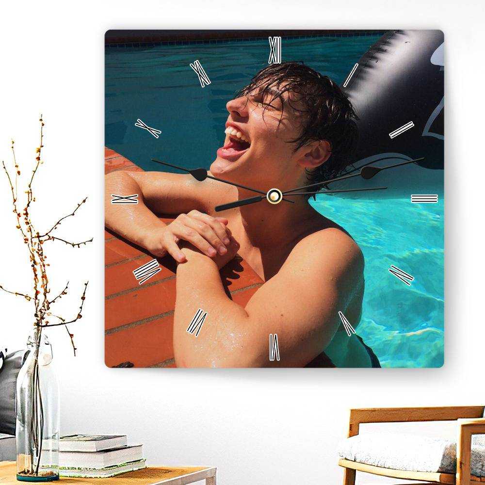 Colby Brock Square Wall Clock Home Decor Wall Clock Gifts for Colby Brock Fans Without Him Wall Clock
