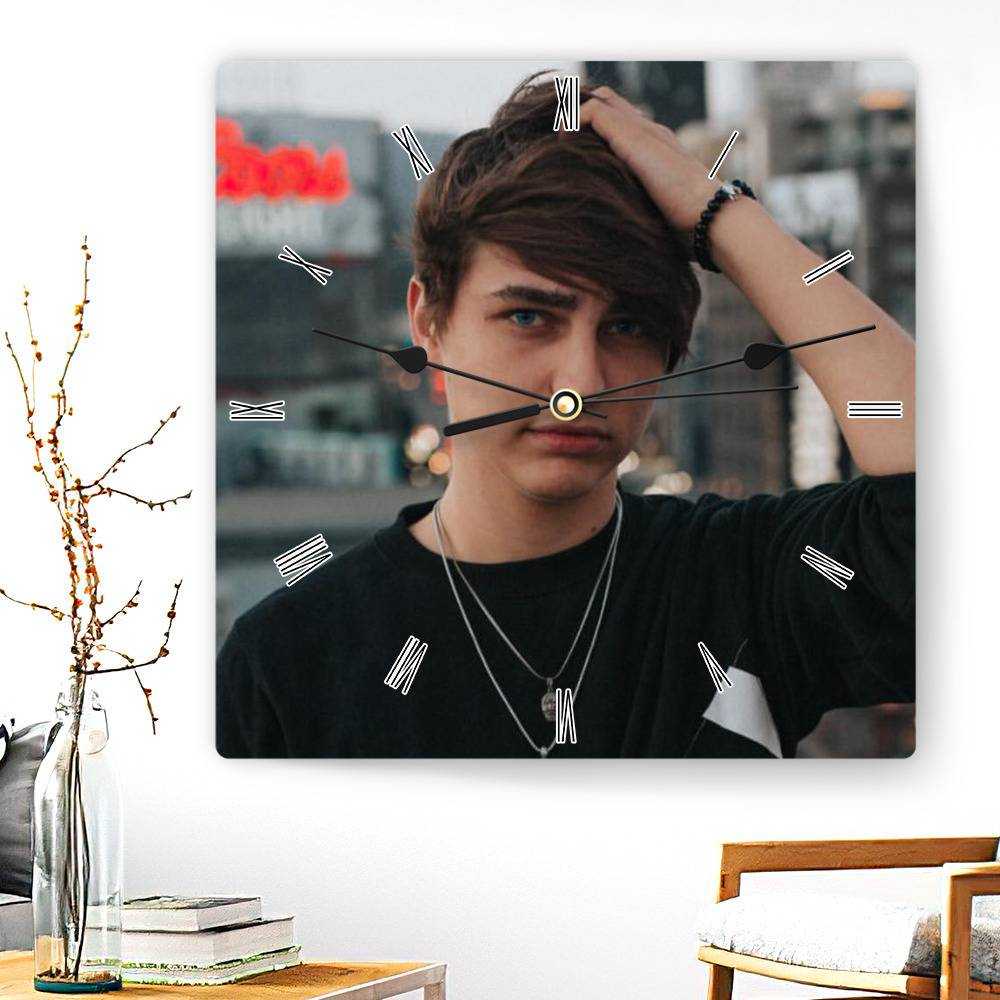 Colby Brock Square Wall Clock Home Decor Wall Clock Gifts for Colby Brock Fans The End Wall Clock