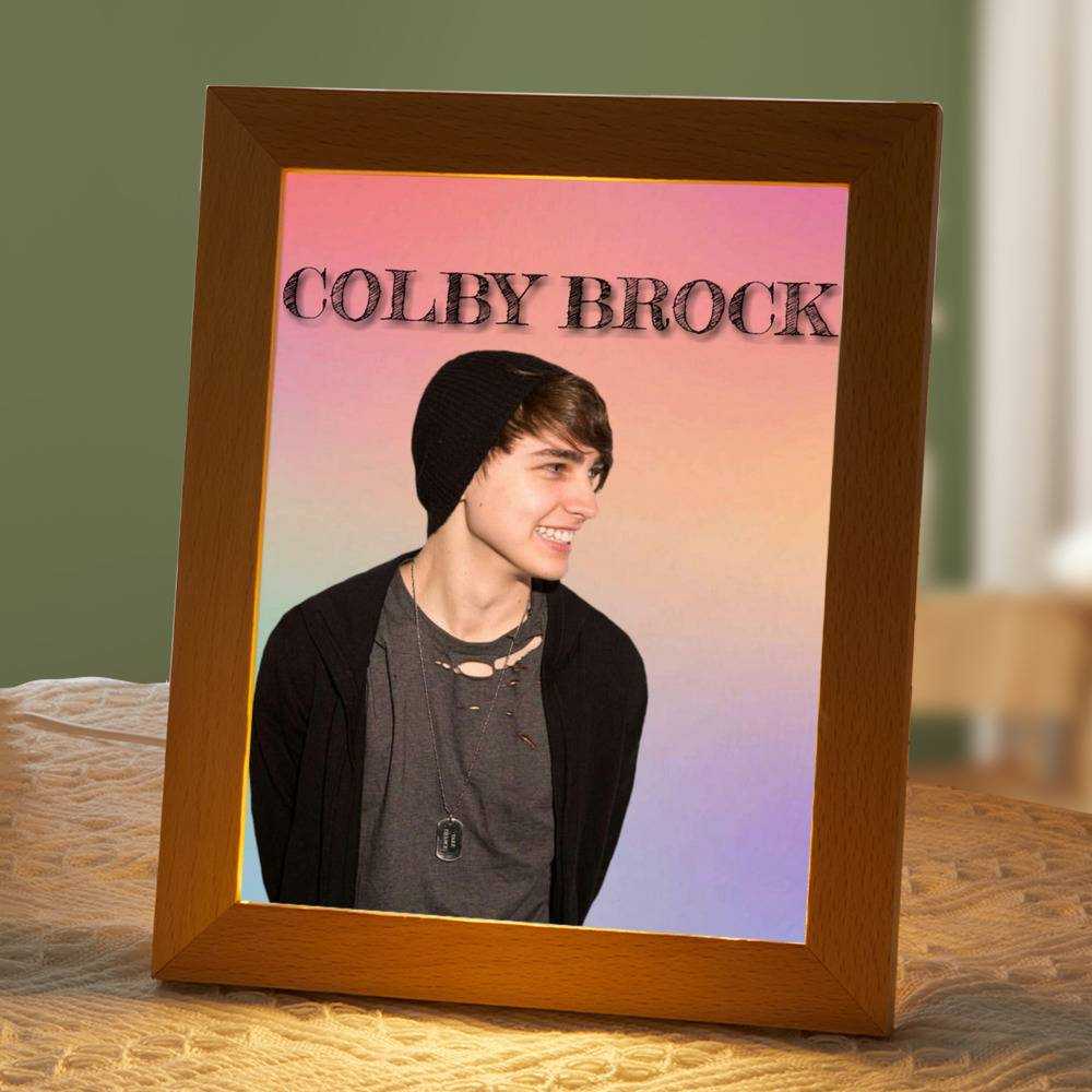 Colby Brock Lamp Classic Celebrity Night Light Sam And Colby Classic by Colby Brock Lamp with Wooden Frame