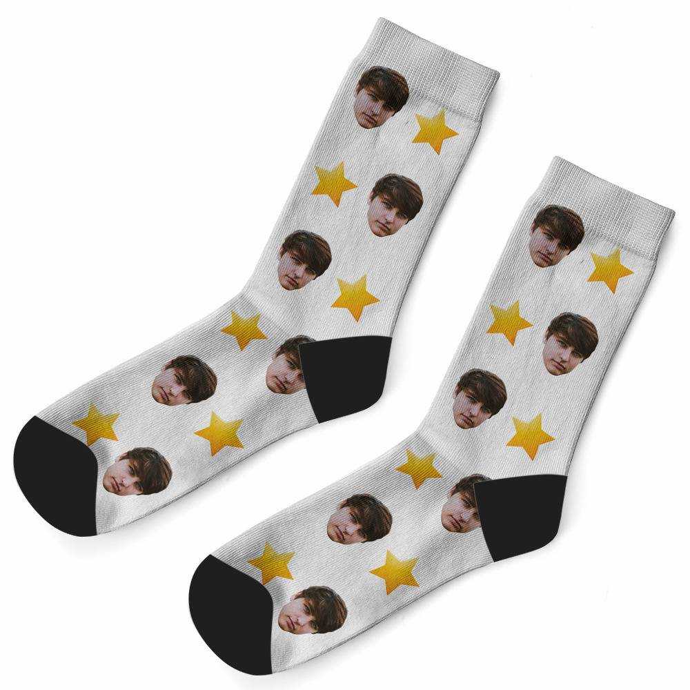 Colby Brock Socks Custom Photo Socks Star Socks White