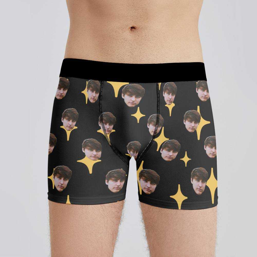 Colby Brock Boxers Custom Photo Boxers Men's Underwear Twinkle Star Boxers Black