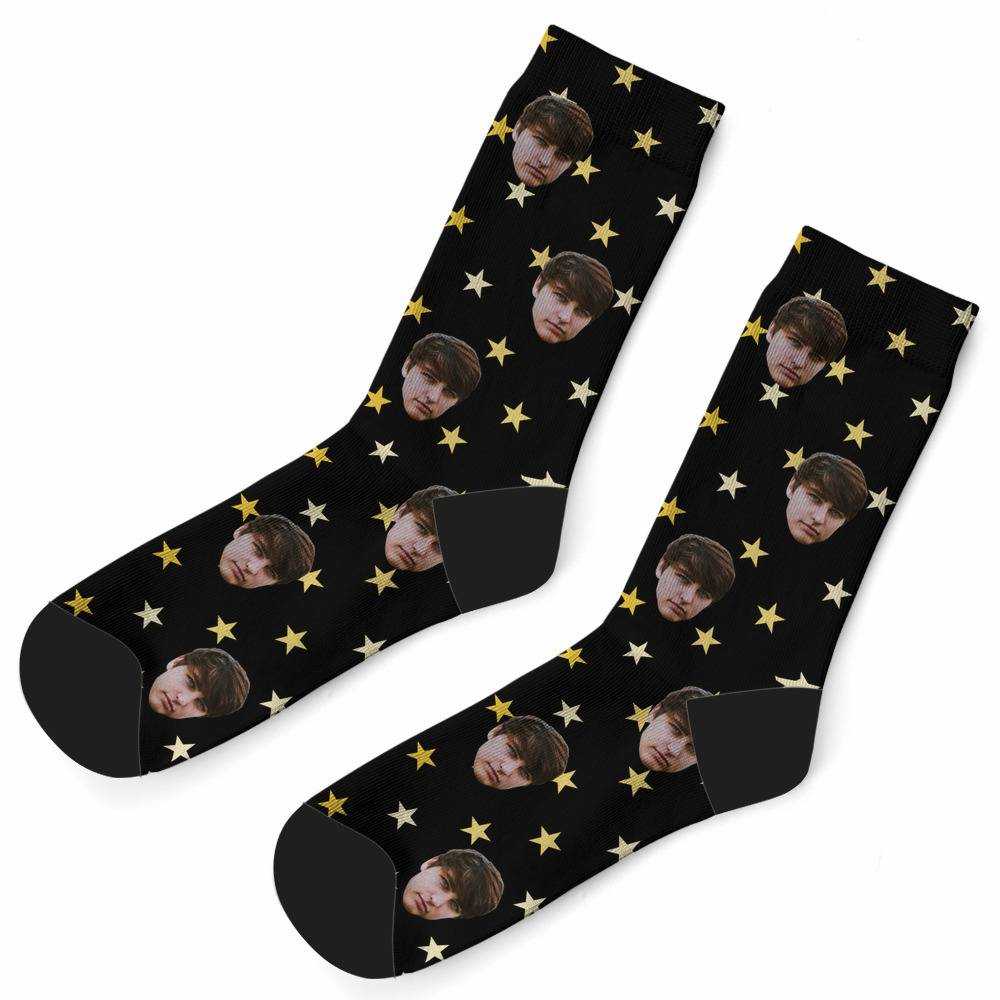 Colby Brock Socks Custom Photo Socks Little Star Socks Black