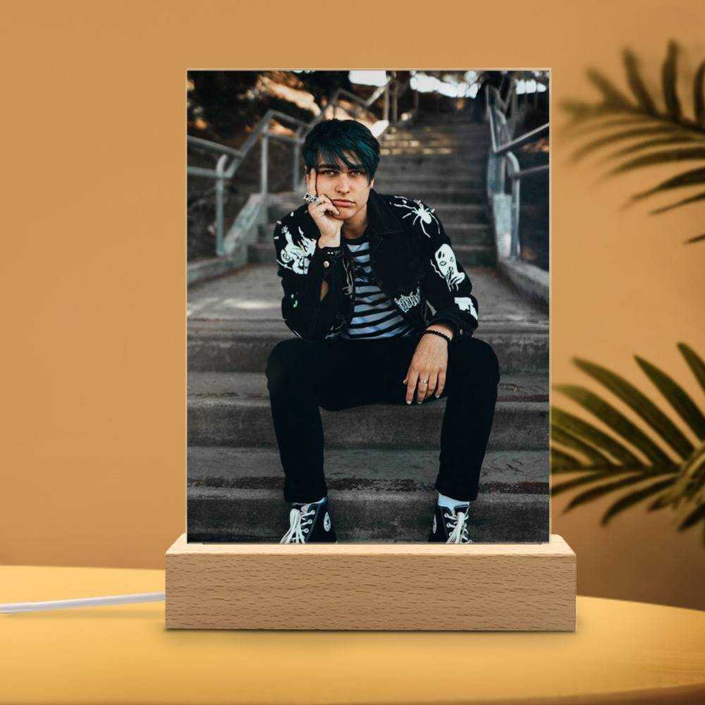 Colby Brock Lamp Classic Celebrity Night Light Colby Brock Classic Photo by Colby Brock Lamp with Wooden Base