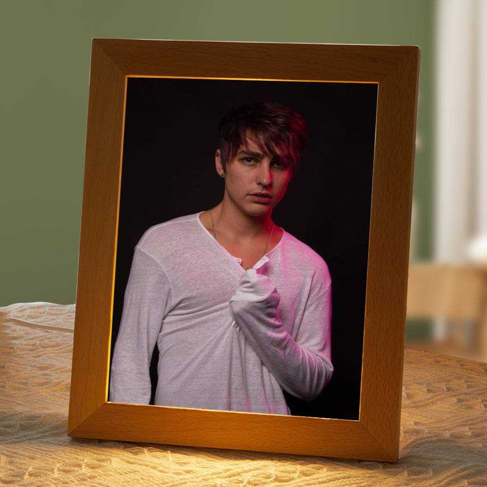 Colby Brock Lamp Classic Celebrity Night Light Colby Shirtless Classic by Colby Brock Lamp with Wooden Frame