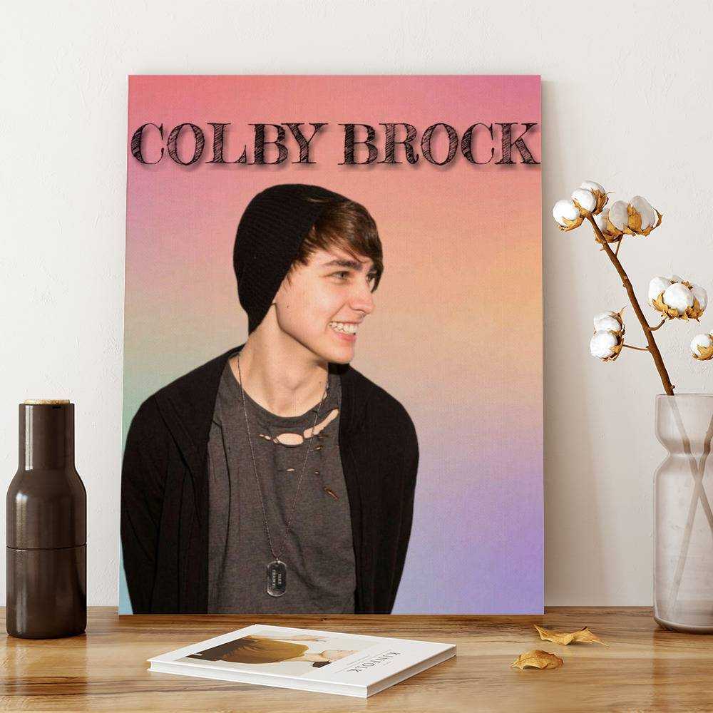 Colby Brock Canvas Classic Celebrity Canvas Sam And Colby by Colby Brock Canvas