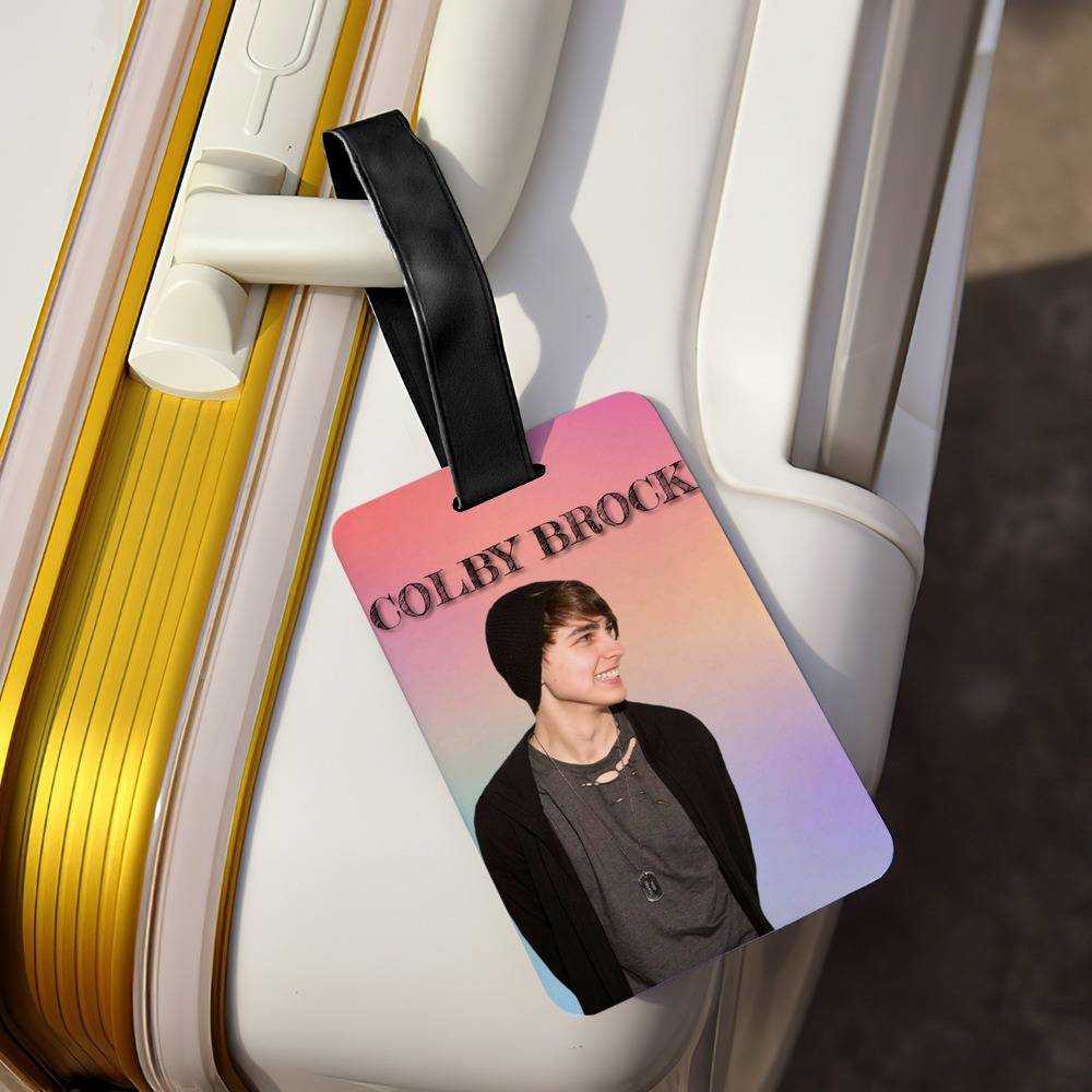 Colby Brock Luggage Tag Classic Celebrity Luggage Tag Sam And Colby by Colby Brock Luggage Tag
