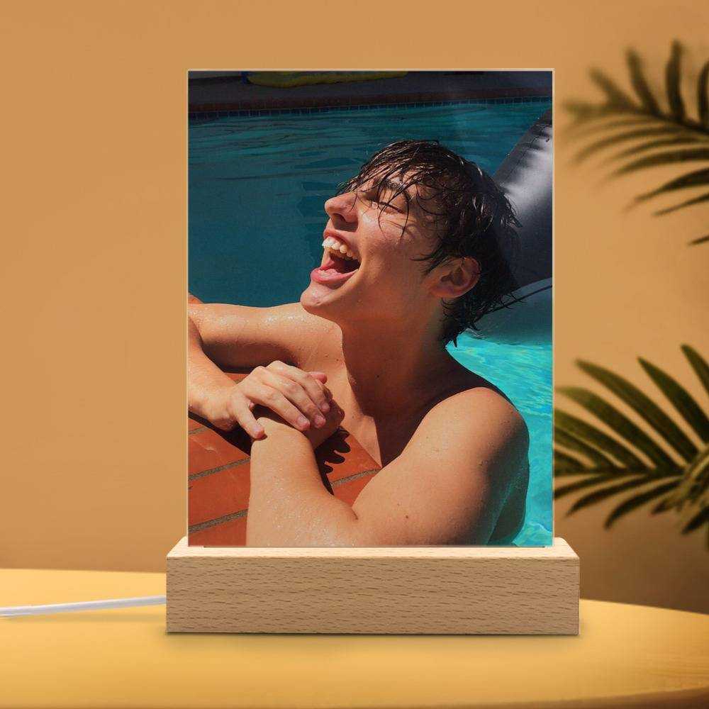 Colby Brock Lamp Classic Celebrity Night Light Without Him by Colby Brock Lamp with Wooden Base