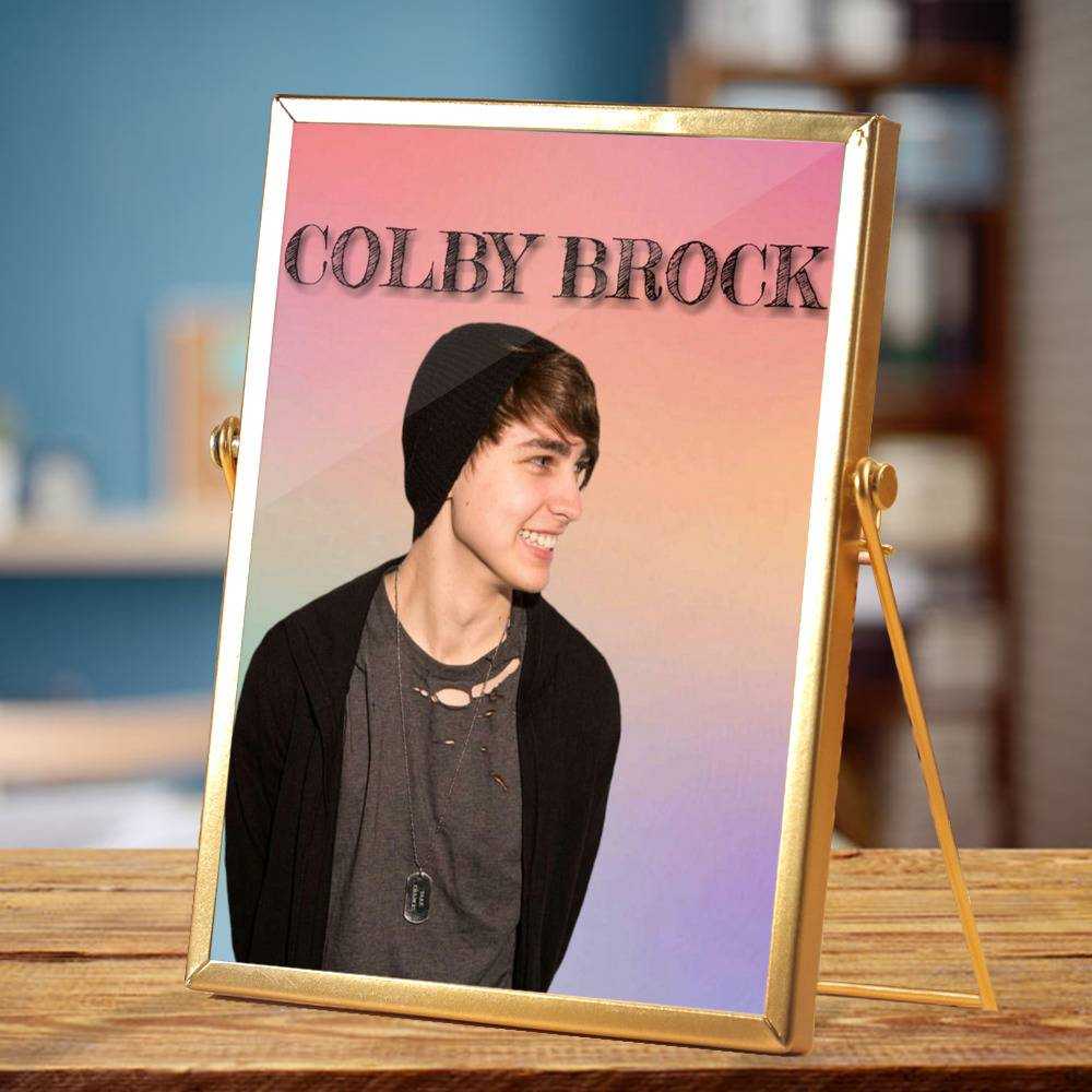 Colby Brock Plaque Classic Celebrity Plaque Sam And Colby by Colby Brock Plaque with Golden Frame