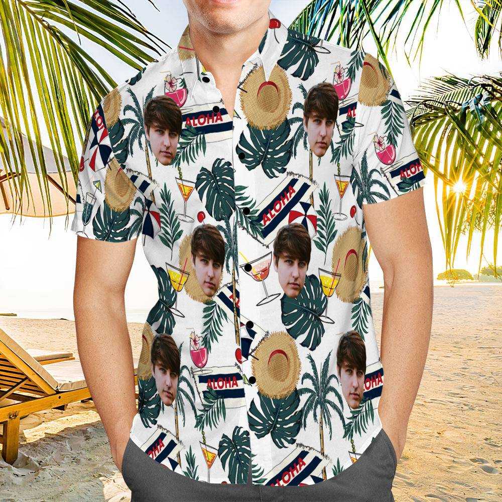 Colby Brock Hawaiian Shirt Custom Photo Hawaiian Shirt Funny Sun Hats Hawaiian Shirt