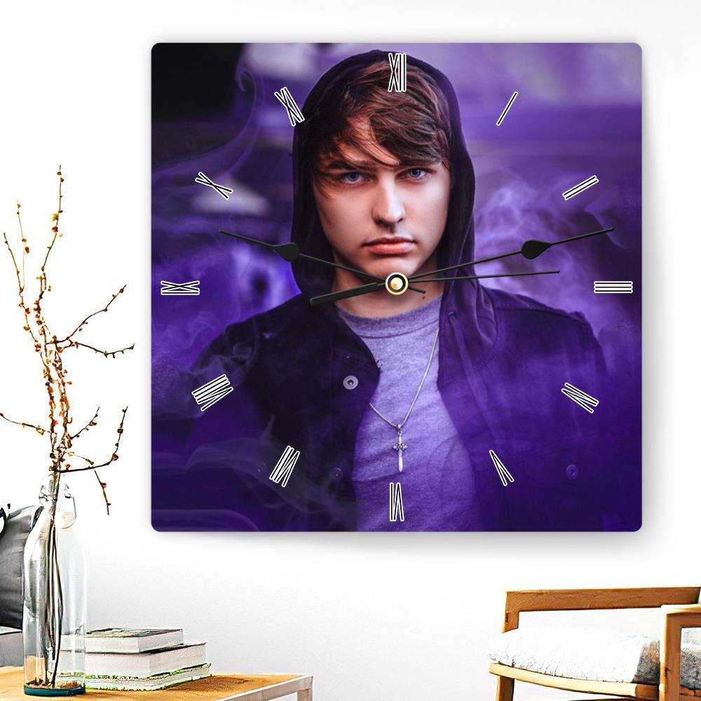 Colby Brock Square Wall Clock Home Decor Wall Clock Gifts for Colby Brock Fans The Best Of Our Love Wall Clock