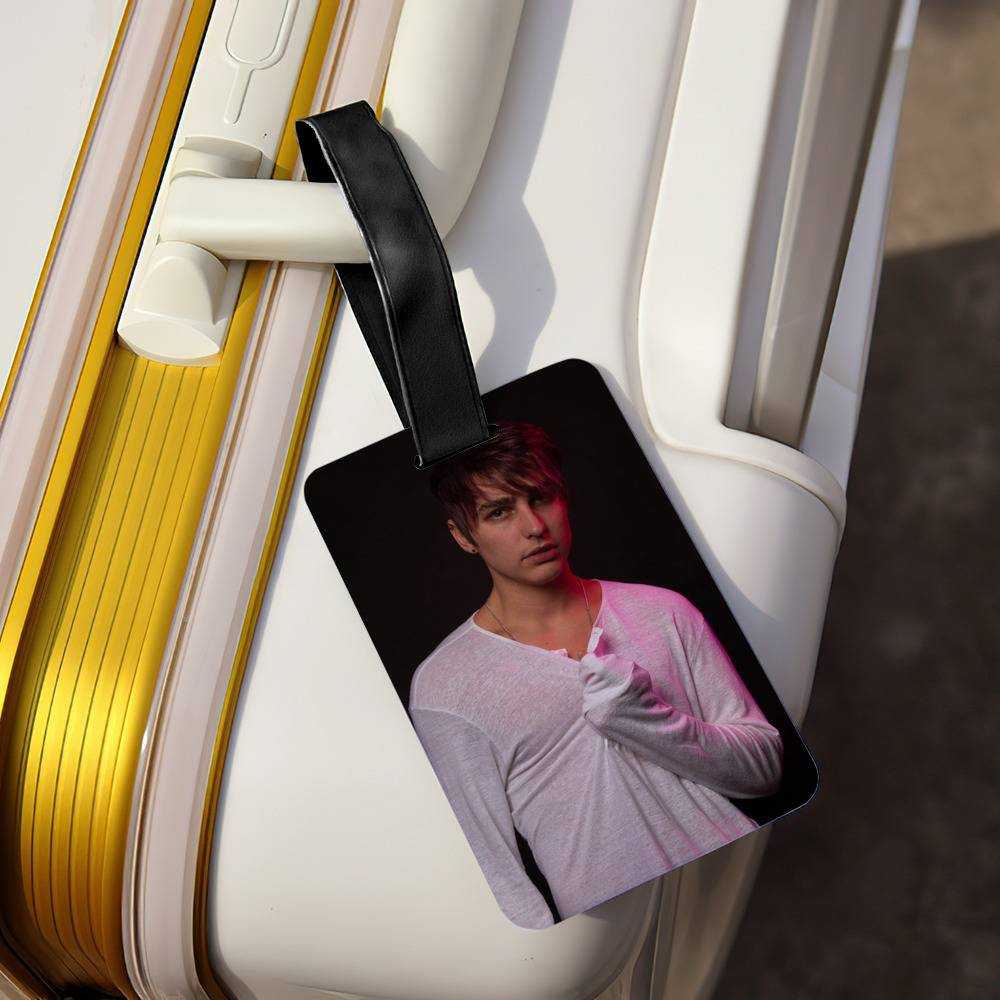 Colby Brock Luggage Tag Classic Celebrity Luggage Tag Colby Shirtless by Colby Brock Luggage Tag