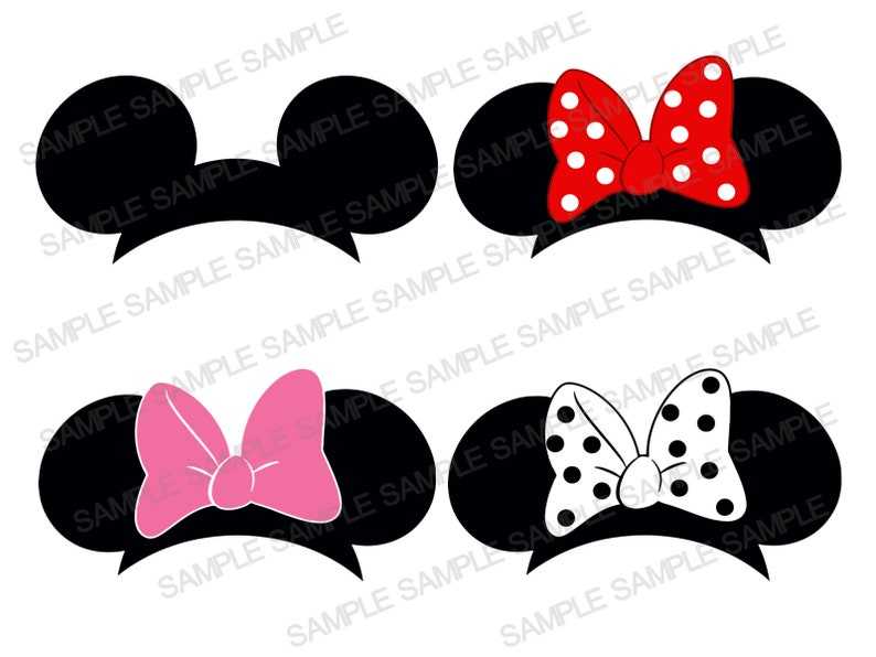 minnie mouse bow printable cutouts