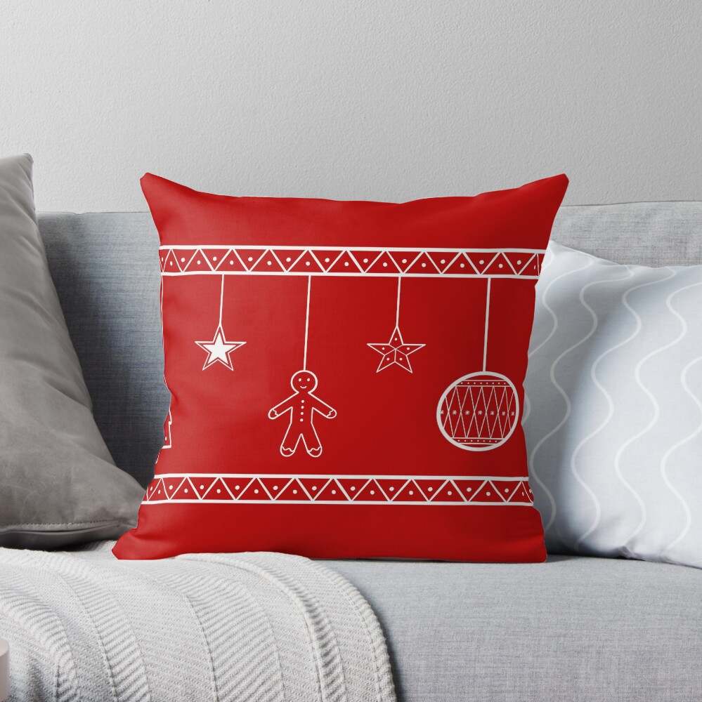Farmhouse Christmas Throw Pillows on a Budget - Southern Made Simple