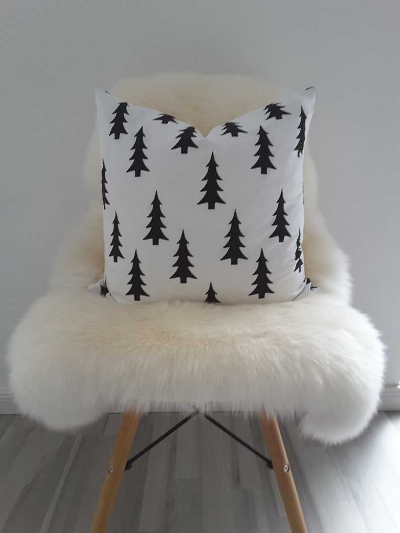 Cushion Black Trees Pillow Soft And Comfortable Christmas Tree Pillow#2
