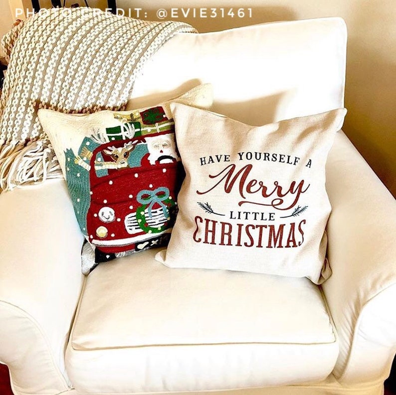 Have yourself a merry little sales christmas pillow