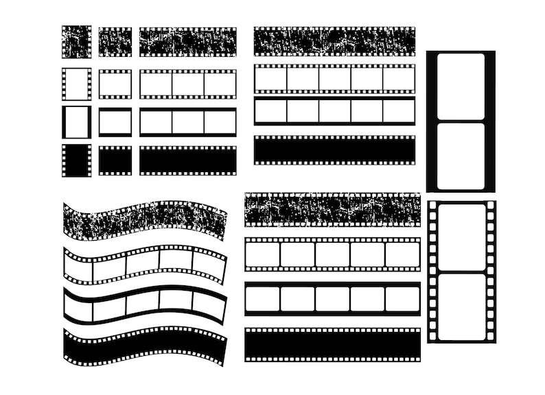 Film Strip Svg, Film Svg, Movie Svg, Photo Frame Svg, Film Strip Clipart,  Eps, Svg, Dxf, Png, Jpg 