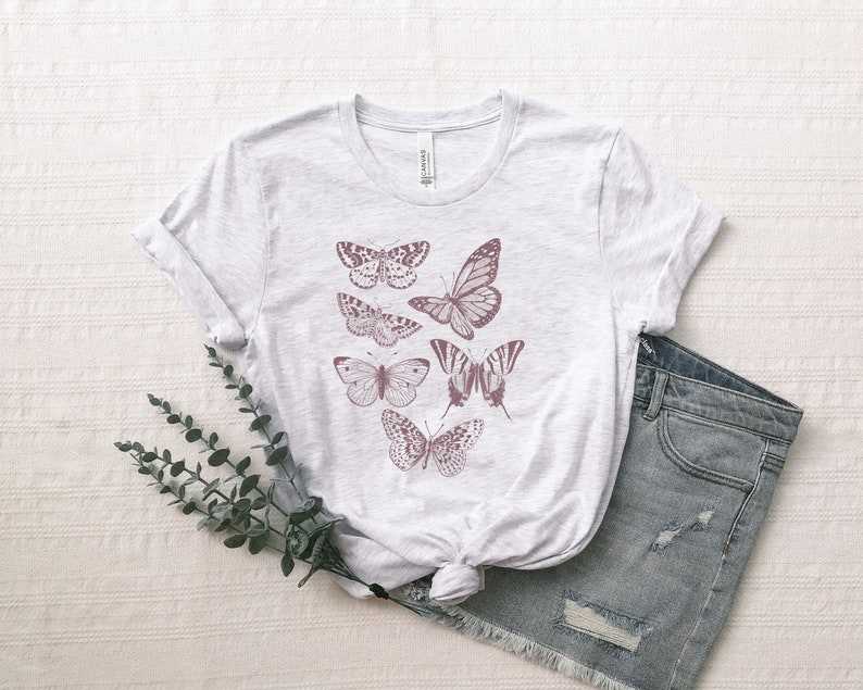 Butterfly Shirt, Cottagecore Butterfly Shirt
