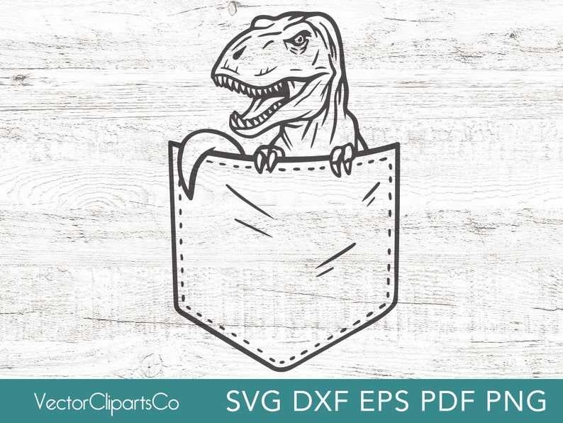 Cute T-Rex In Pocket, T Rex Svg#1
