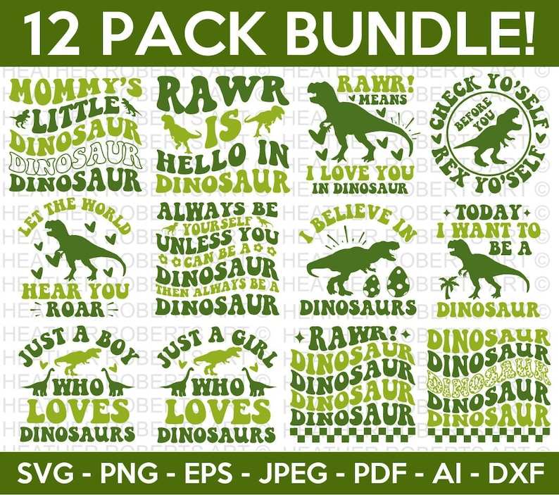 Retro Dinosaur SVG Bundle, T Rex Svg#1