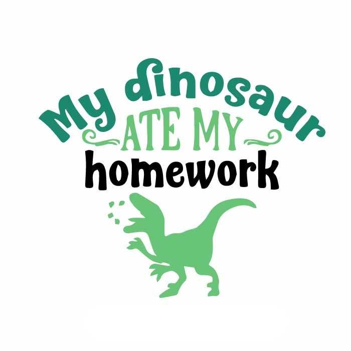 My Dinosaur Ate My Homework SVG Free, T Rex Svg#1