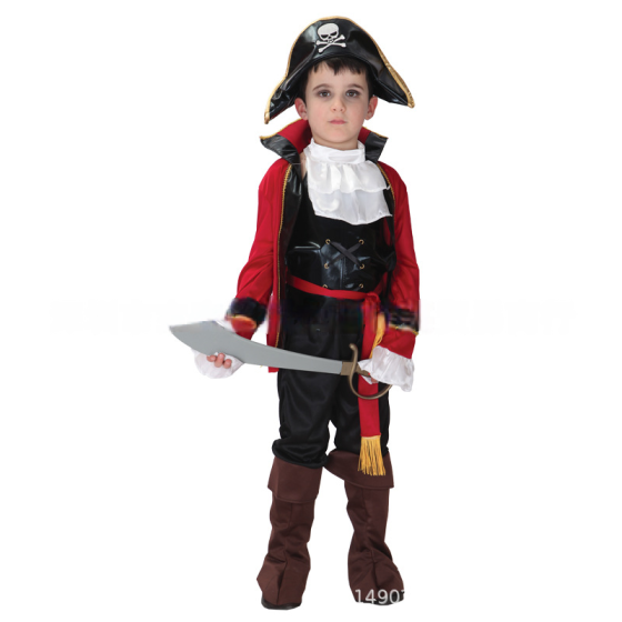  HEALLILY Halloween Pirate Costume Set with Hook Eye