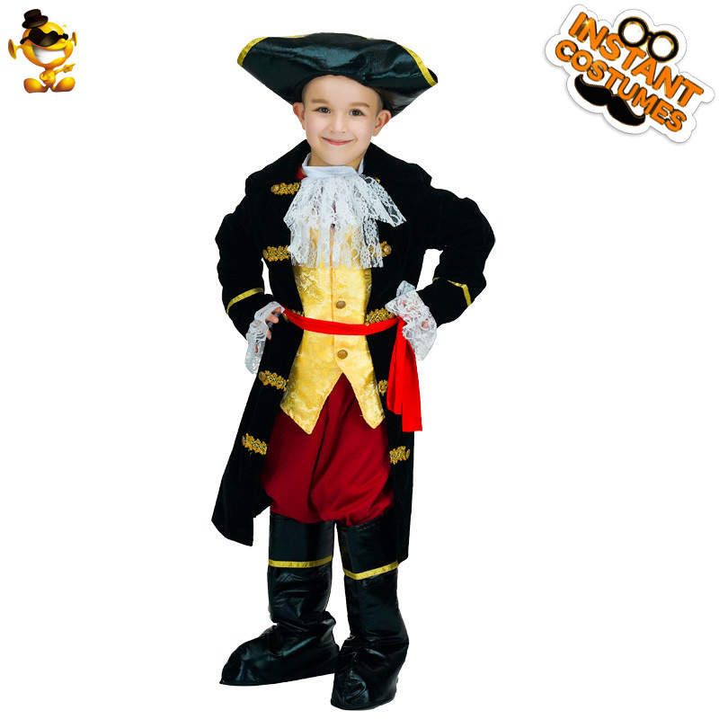 Halloween Kids Pirate Stage Cosplay Performance Costume Fashion Captain  Hook Costume