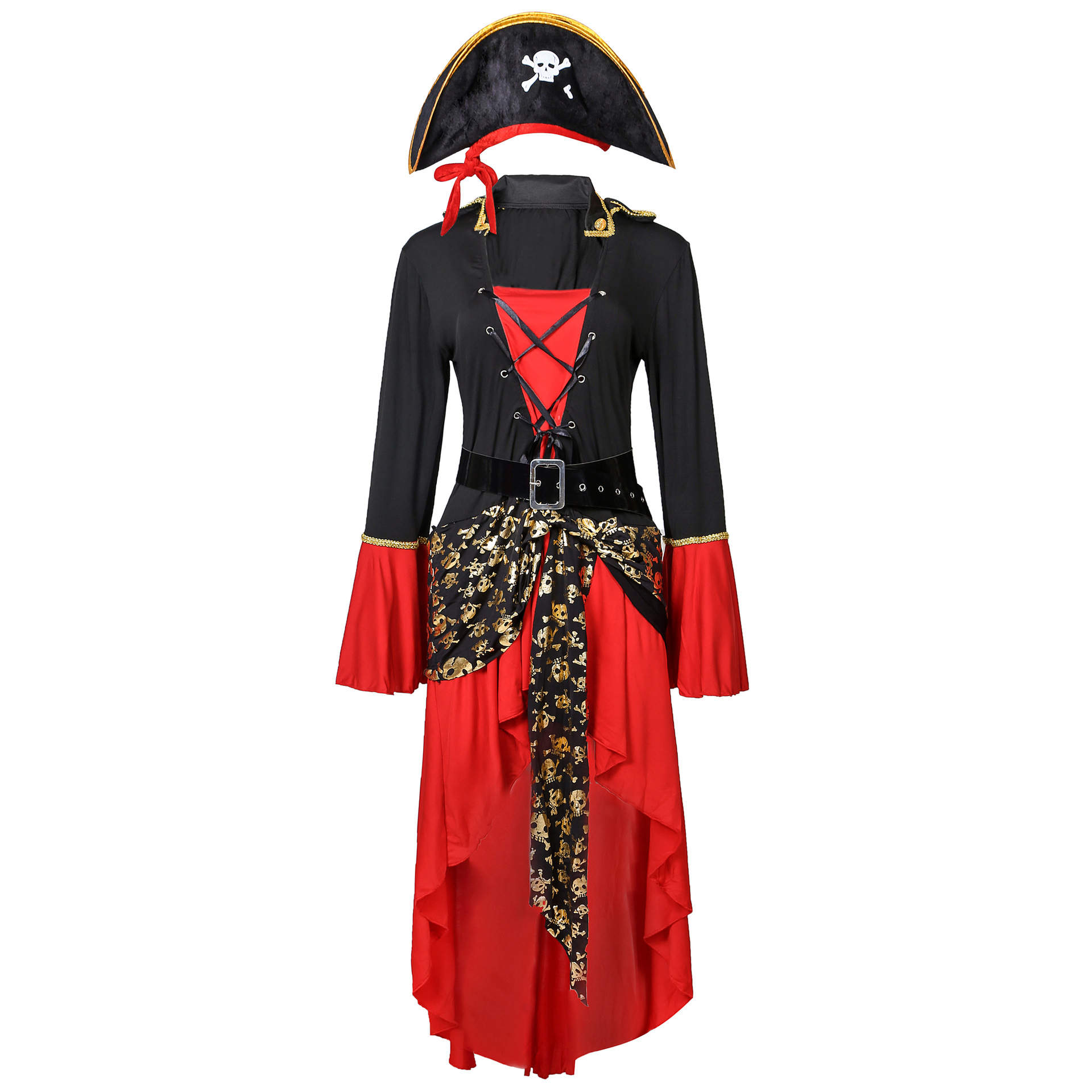 Female Pirate Costume Cosplay Uniform Fashion Captain Hook Costume Adult