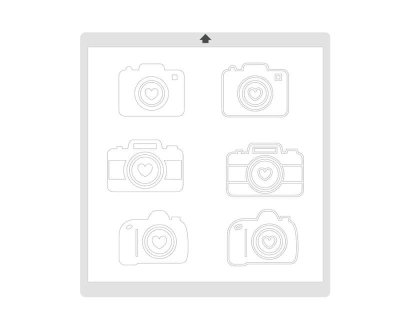 Camera With Heart SVG, Heart Outline Svg, Camera Svg Files, Vinyl, Cricut, Silhouette#6