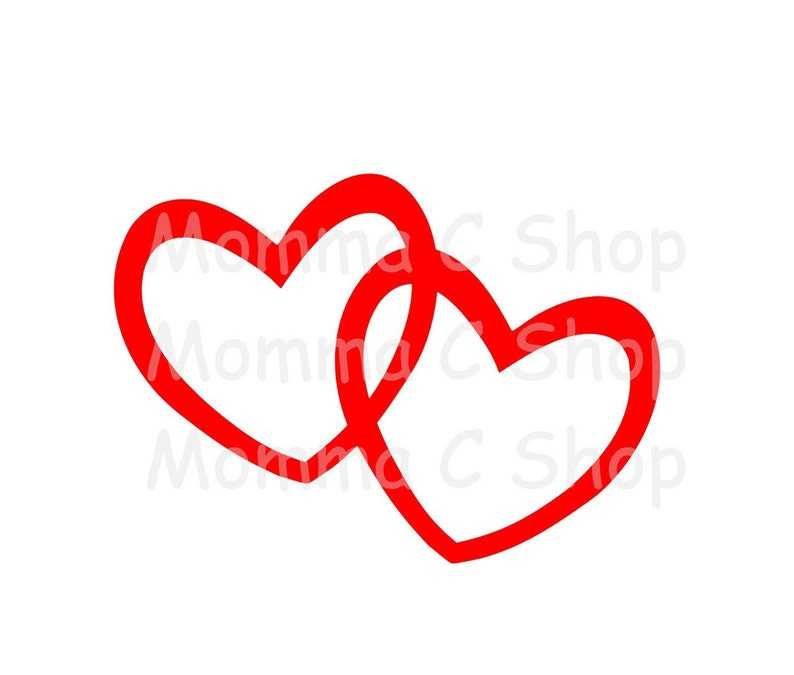 Two Hearts SVG and JPEG Creativity and Fun Digital Download