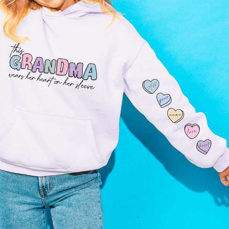 Valentines Grandma SVG, Candy Heart Svg#4