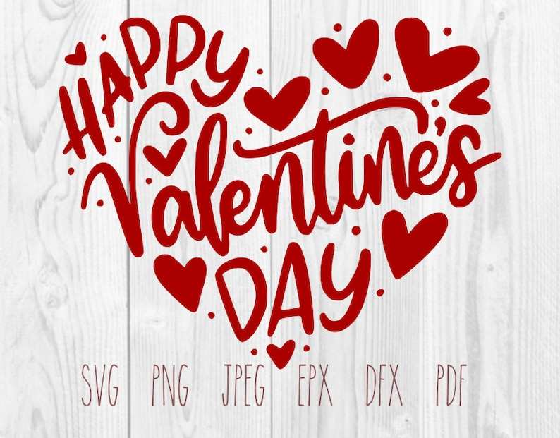 Happy Valentines Day Heart SVG Creativity and Fun Digital Download  
