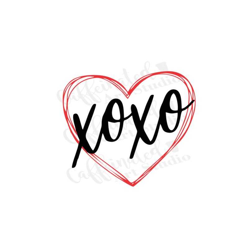 Valentines Day Xoxo Svg, Heart Outline Svg#1
