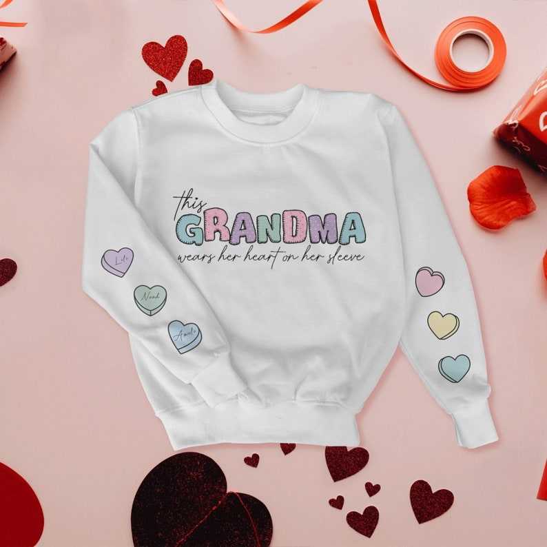 Valentines Grandma SVG, Candy Heart Svg#7