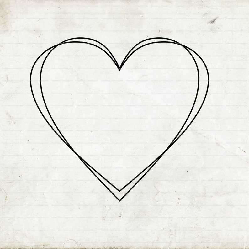 Double Heart Valentine Heart Svg Creativity and Fun Digital Download  