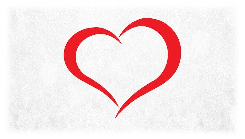 Red Easy Heart Outline Halves For Love Or Valentines, Heart Outline Svg, Change Color Yourself, Digital Download Svg Png Pdf#1