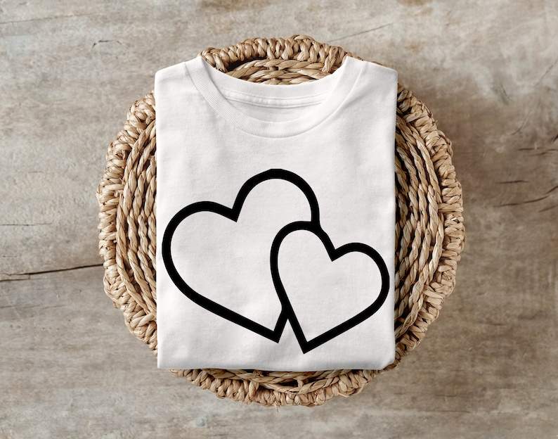 Valentine's Day Heart Outline Love Svg, Heart Outline Svg, Heart Outline Clipart, Valentine's Day Heart Svg, Cricut, Silhouette Cut Files#4