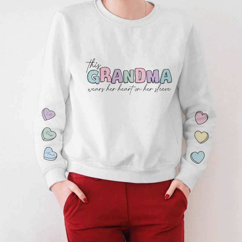 Valentines Grandma SVG, Candy Heart Svg#1