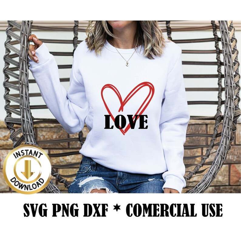 Double Red Hearts Love SVG PNG Files, Double Heart Svg#2