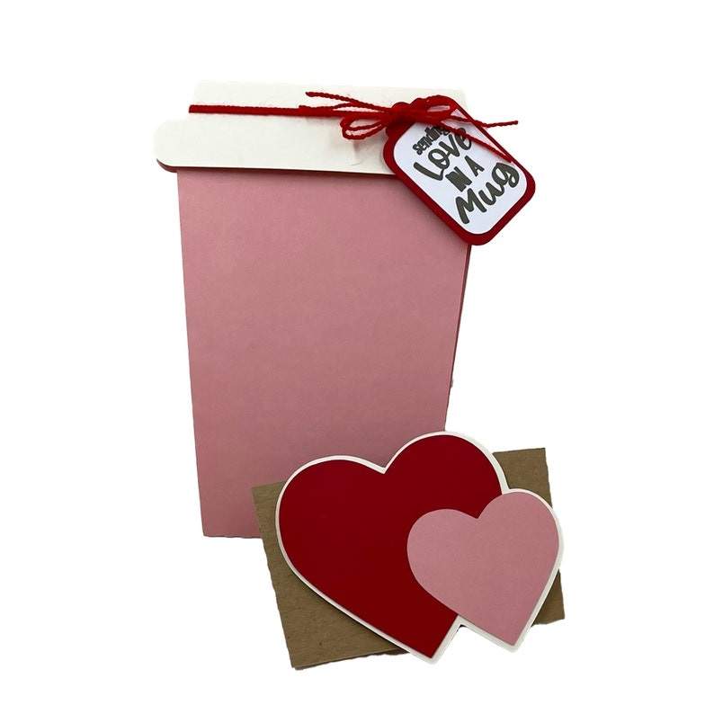 Double Heart Coffee Mug And Sleeve A2 Card SVG File High Quality Perfect for your Design