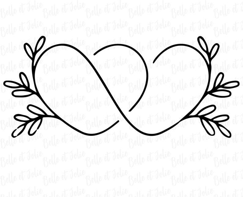 Love Intertwined Double Heart SVG Creativity and Fun Digital Download