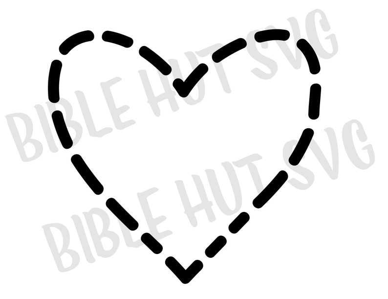 Dotted Line Heart SVG Creativity and Fun Digital Download  