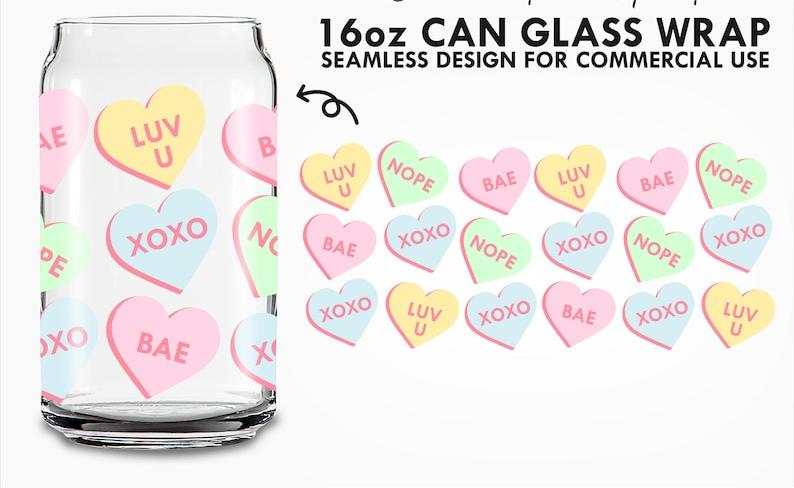 Download Candy Hearts Love Heart Sweets 16oz  Can Svg Designs For Your Craft Projects